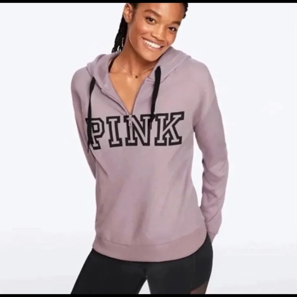 PINK Victoria’s Secret 1/4 Zip Pullover NWT Large